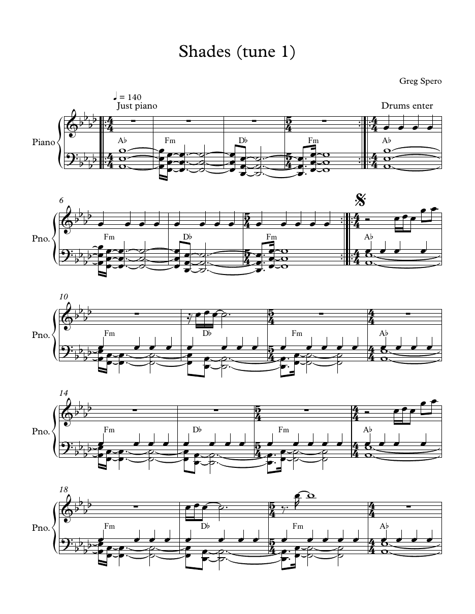 First page of the Being chart