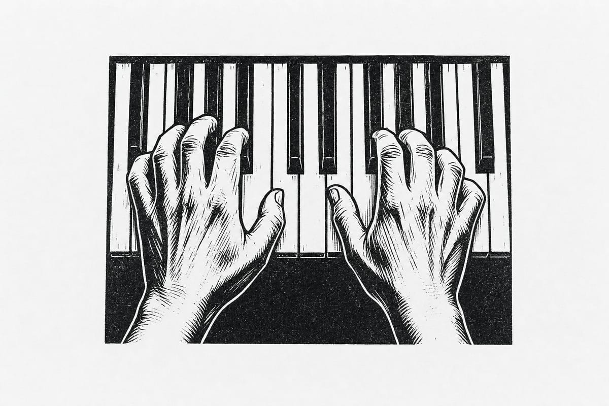 Hands, Touch, and Slow Scales illustration